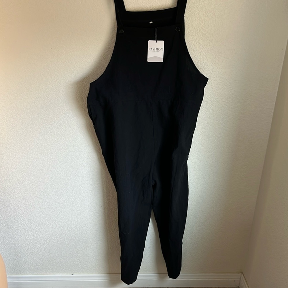 Black overall with pockets